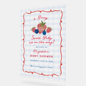 Quirky Hand Drawn Berry Sweet Baby Shower Acrylic  アクリルサイン (傾斜)