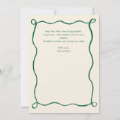 Quirky Hand-Drawn Doodles New Year Photo Green シーズンカード (裏面)