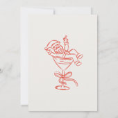 Quirky Handdrawn Doodles Festive Cocktail Party 招待状 (裏面)