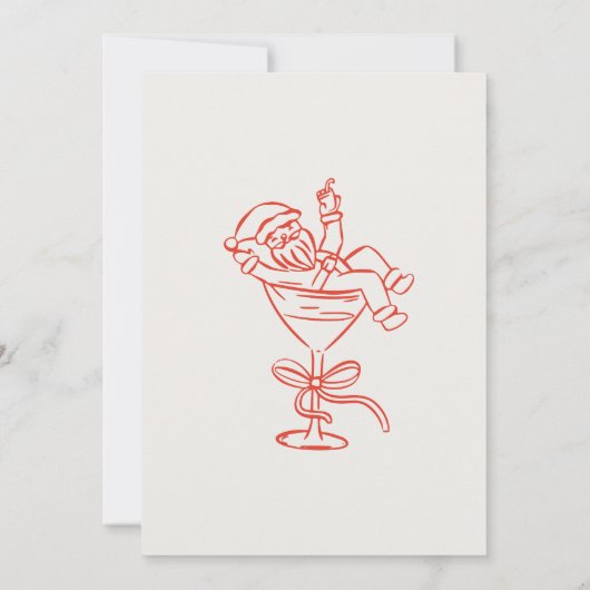 Quirky Handdrawn Doodles Festive Cocktail Party 招待状 (裏面)