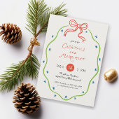 Quirky Handdrawn Doodles Festive Cocktail Party 招待状