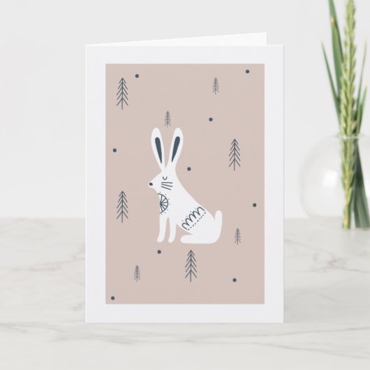 Quirky Hare Easter Card カード (正面)