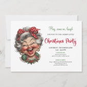 Quirky Holiday Grandma Fun Christmas Party Invite 招待状 (正面)