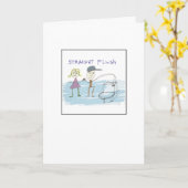 Quirky Illustrated Straight Flush カード (黄色い花)