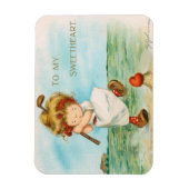 Quirky Kitschy Golf Themed Valentine, circa 1915 マグネット (縦)
