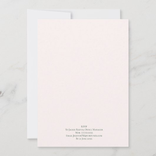 Quirky Lady's Retirement Party Invitation 招待状 (裏面)