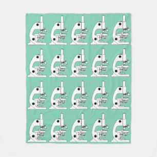 QUIRKY MICROSCOPE PATTERN フリースブランケット