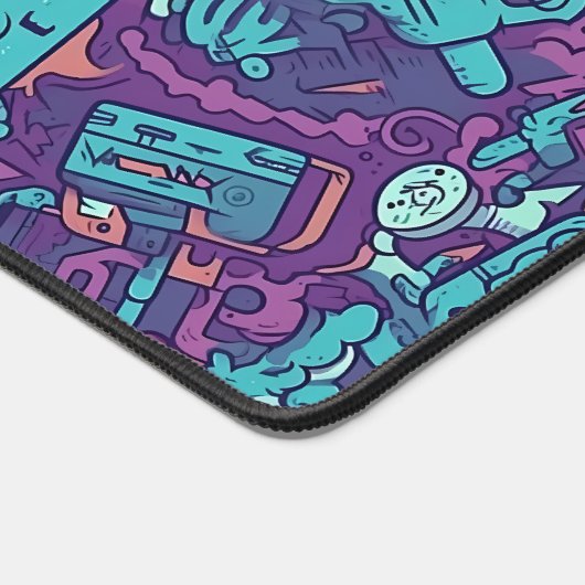 Quirky Monster Doodle Delight デスクマット (コーナー)