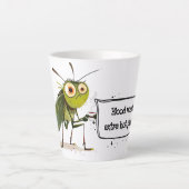 Quirky Mosquito Funny Coffee Quote カフェラテマグ (正面)
