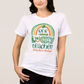 Quirky One Lucky Teacher St Patrick's Day トライブレンドＴシャツ (正面)
