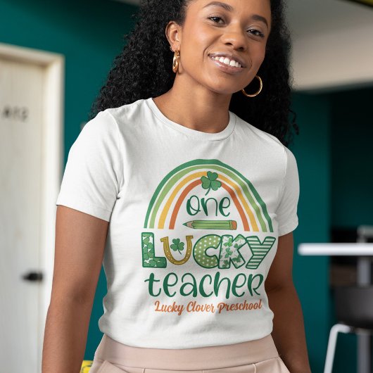Quirky One Lucky Teacher St Patrick's Day トライブレンドＴシャツ