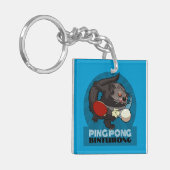 Quirky Ping Pong Binturong Table Tennis Player キーホルダー (正面左)