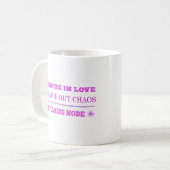 Quirky Pink Momfulness Mode ON – Breathe Love コーヒーマグカップ (正面左)