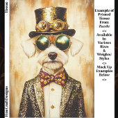 Quirky Regal Steampunk Dog Portrait EA6 Decoupage 薄葉紙