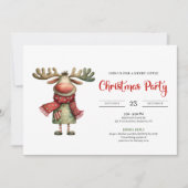 Quirky Reindeer Watercolor Kids Celebration Invite 招待状 (正面)