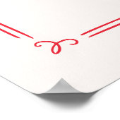 Quirky Retro Hand Drawn Cupid Wedding Welcome Sign ポスター (角)