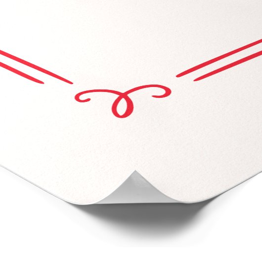 Quirky Retro Hand Drawn Cupid Wedding Welcome Sign ポスター (角)