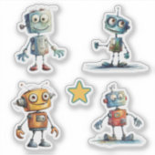 Quirky Robots (9 - 12) シール (正面)