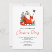 Quirky Santa Claus Editable Christmas Party Invite 招待状 (正面)