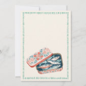 Quirky She Is A Catch Sardine Social Bridal Shower 招待状 (裏面)