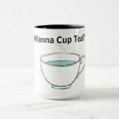 Quirky Tea Time Whimsical Personalized Tea マグカップ (中央)