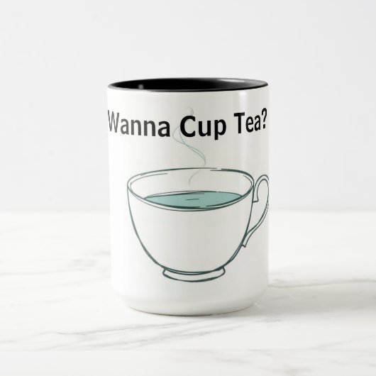 Quirky Tea Time Whimsical Personalized Tea マグカップ (中央)