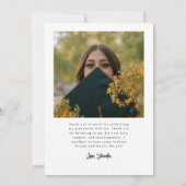 Quirky Thank You Stars White Graduate Photo 案内状 (裏面)