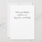 Quirky Whimsical Cat Party Hat Cake Birthday カード (裏面)