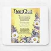 quit=inspirationalの詩は マウスパッド (正面)
