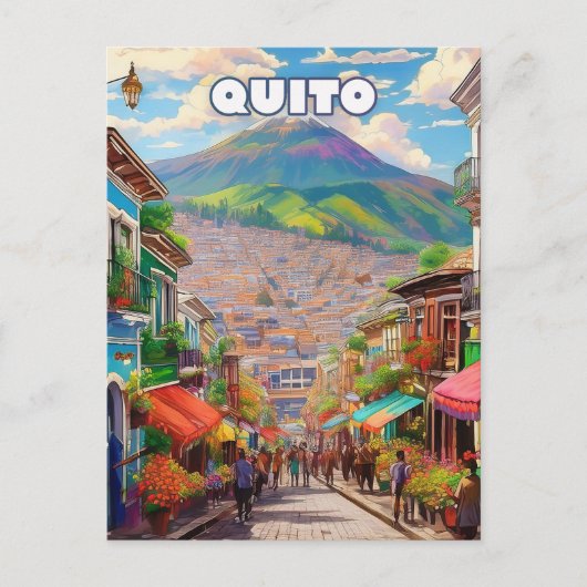 Quito, a city perched in the Andes ポストカード (正面)