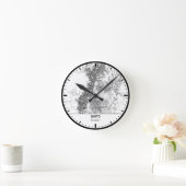 Quito Clock City Line Art ラウンド壁時計 (ホーム)