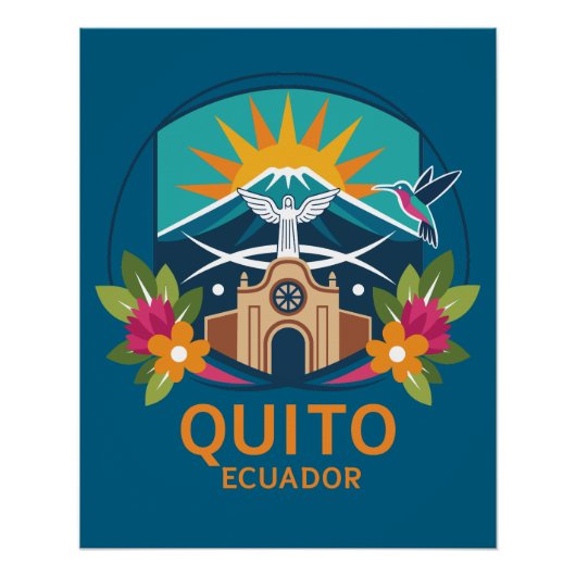 Quito Ecuador South America ポスター (正面)