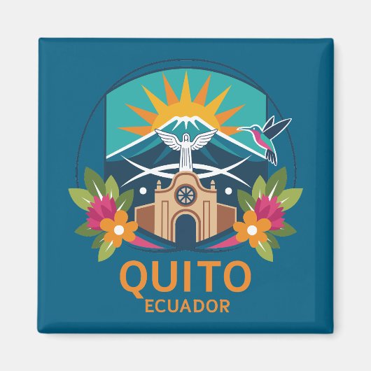 Quito Ecuador South America マグネット (正面)