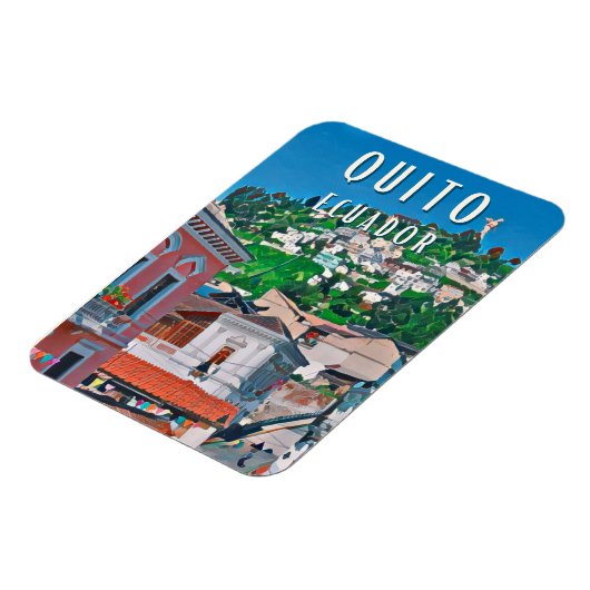 Quito, la capitale équatorienne マグネット (左側)