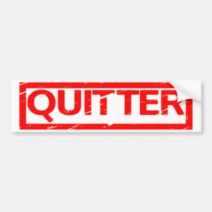 Quitterスタンプ バンパーステッカー
