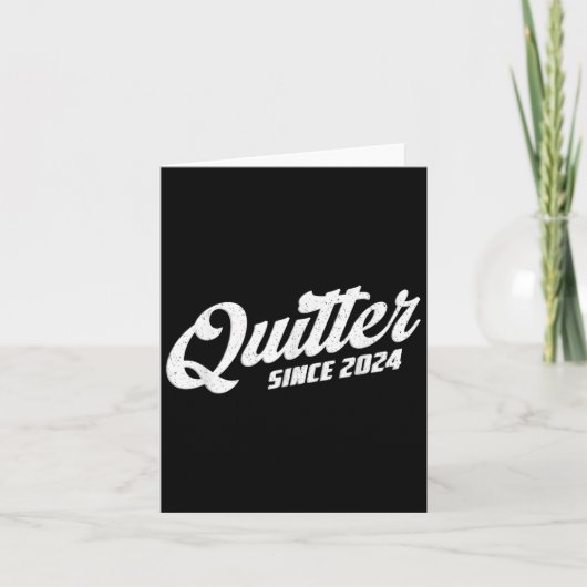 Quitter Since 2024 Non-smoker Quit Smoking  カード (正面)