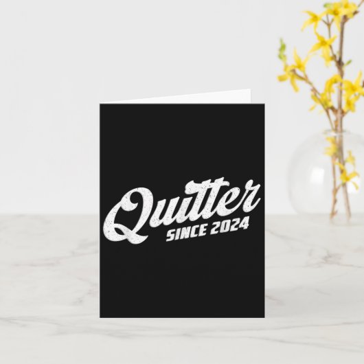 Quitter Since 2024 Non-smoker Quit Smoking  カード (黄色い花)