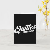 Quitter Since 2025 Non-smoker Quit Smoking カード (黄色い花)
