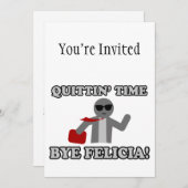 Quittinの時間BYEのフェリシア 招待状 (正面/裏面)