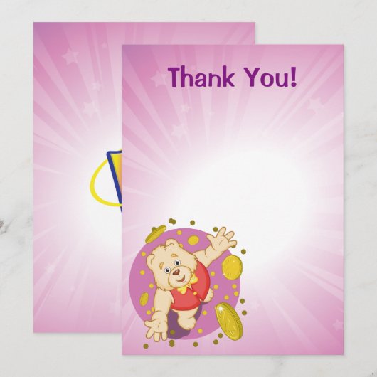 Quizzyくま サンキューカード (正面/裏面)