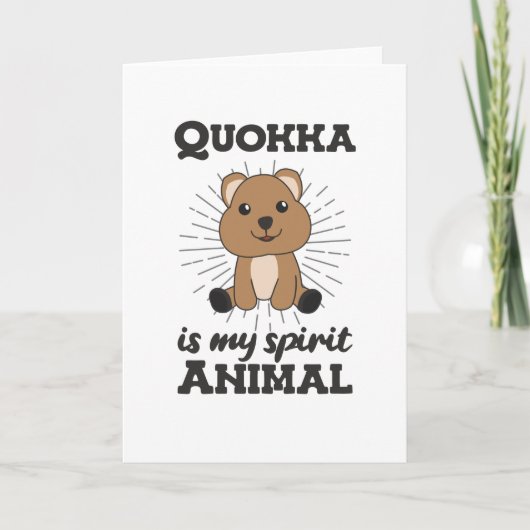 Quokkaは私の精神の動物である – かわいいQuokkasヴィンテージ カード (正面)