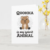 Quokkaは私の精神の動物である – かわいいQuokkasヴィンテージ カード (黄色い花)