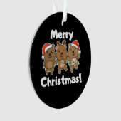 QuokkaクリスマスかわいいQuokkaメリークリスマス オーナメント (正面)