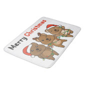 QuokkaクリスマスかわいいQuokkaメリークリスマス バスマット (アングル)