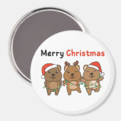 QuokkaクリスマスキュートQuokkaメリークリスマスマグネ マグネット (正面/裏面)