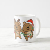 Quokkaクリスマスクリスマス動物かわいいQuokkas コーヒーマグカップ (正面右)