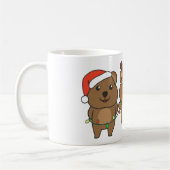 Quokkaクリスマスクリスマス動物かわいいQuokkas コーヒーマグカップ (左)