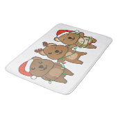 Quokkaクリスマスクリスマス動物かわいいQuokkas バスマット (アングル)