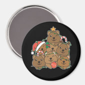 Quokkaクリスマスツリーおもしろい動物クリスマスマグネ マグネット (正面/裏面)
