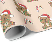 Quokkaクリスマス冬の動物Quokkas Wrapping P ラッピングペーパー (ロールコーナー)